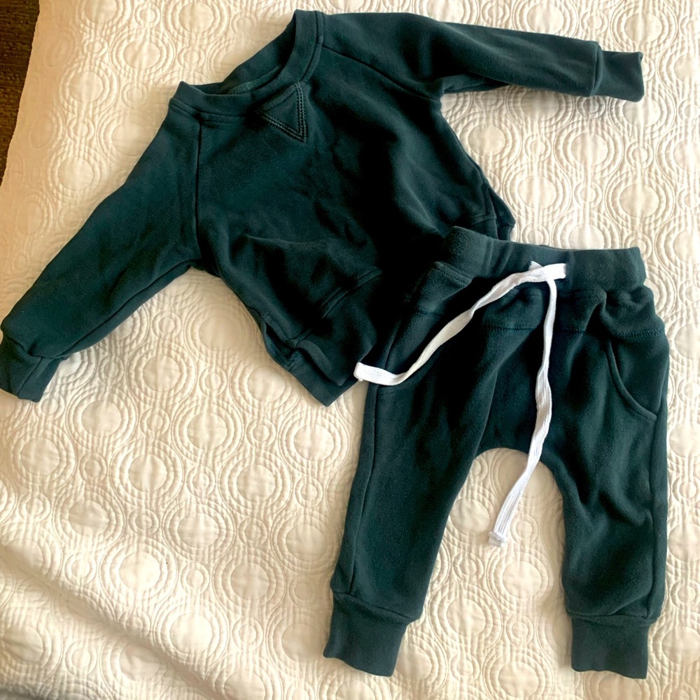 Little Bipsy Teal sweats and sweatshirt